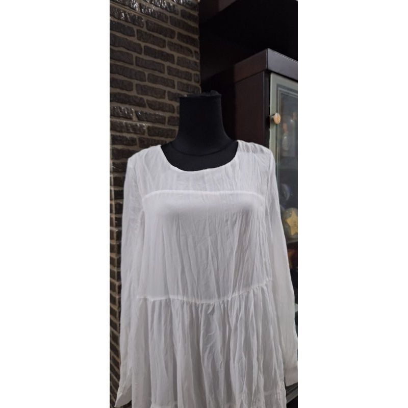 Dress sifon premium/ dress putih