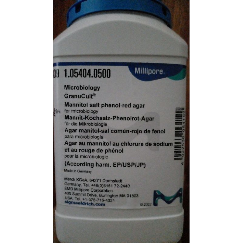 Preloved_Mannitol Salt Agar (MSA) Medium Bakteri