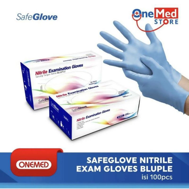 SAFEGLOVE NITRILE BLUEPLE