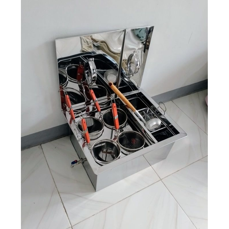 Dandang mie ayam 4 lubang, dandang mie kocok, bahan stainless steel , dandang saja