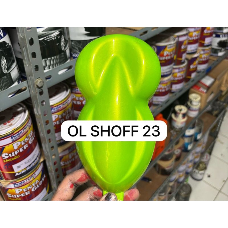 Cat Lime Green PU Metalik/Cat Hijau Terang PU