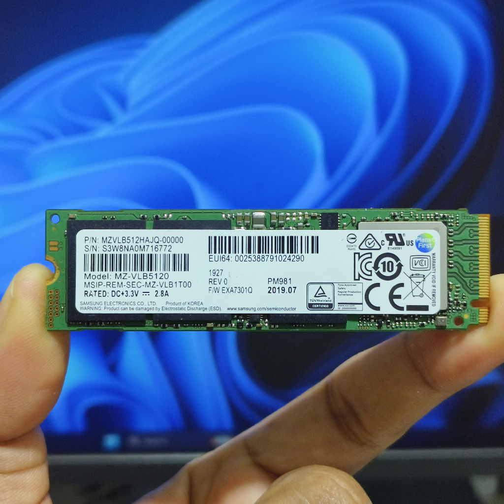 SSD M.2 NVME SAMSUNG 512GB SENTINEL 99%