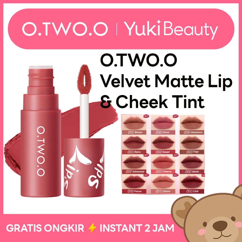 ❤ YUKI Manado ❤  O.TWO.O Velvet Matte Lipstik & Cheek Mud Lip OTWOO 3 in 1 Lip