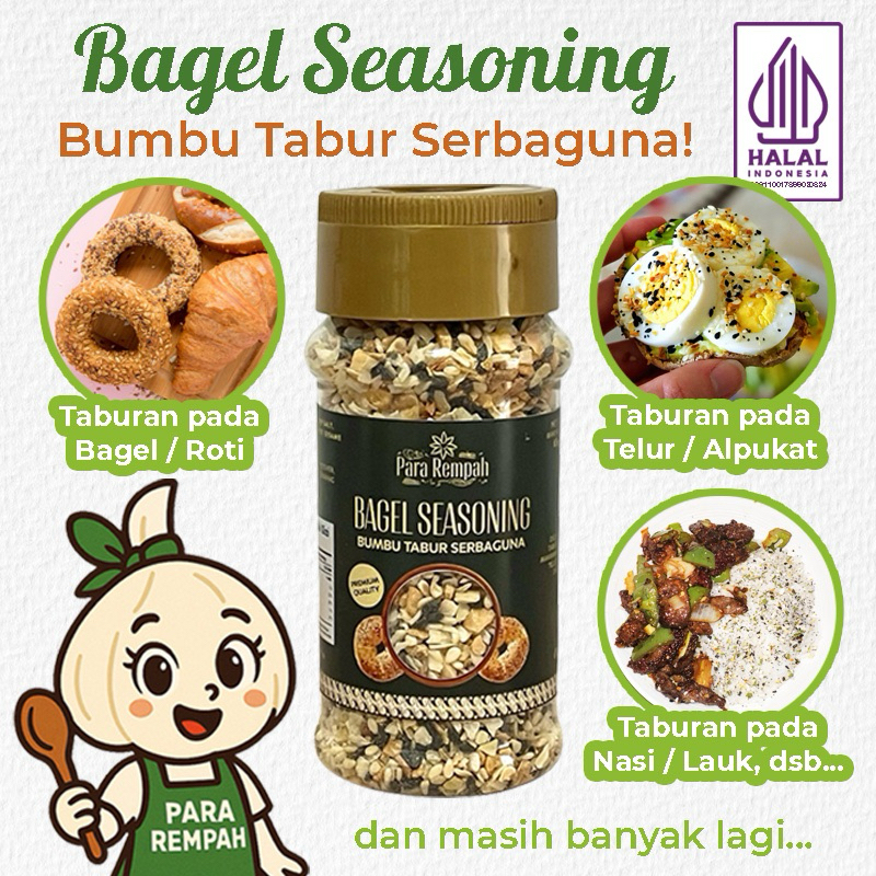 

PARA REMPAH - Bumbu Tabur BAGEL Makanan Anak MPASI Serbaguna NO MSG Premium Bumbu Tabur Wijen Putih Hitam Gurih Bumbu Dapur Kualitas Premium