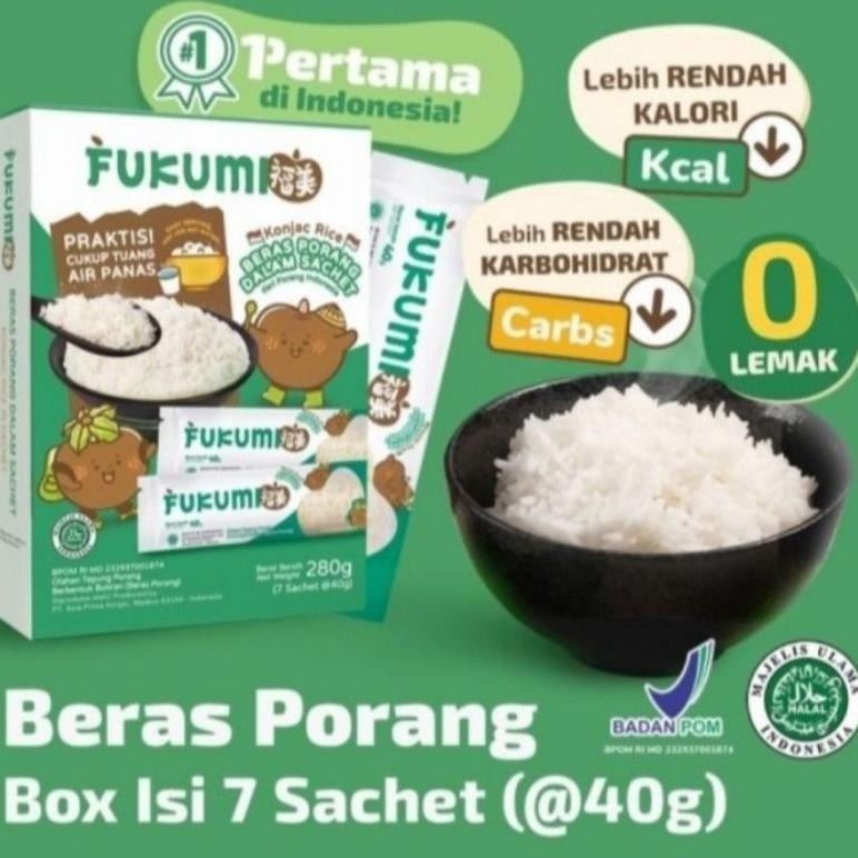 

FUKUMI Beras Porang Pouch 1 Kg - Shirataki / Konjac Rice