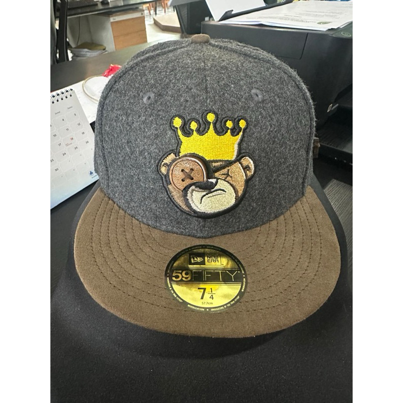 New Era X Justfitteds Berlin Bear Button Melton Wool Size 714 New