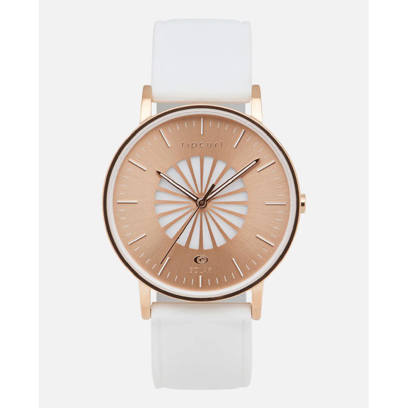 RIPCURL jam tangan latch solar silicone rose gold white NEW ORIGINAL 100%