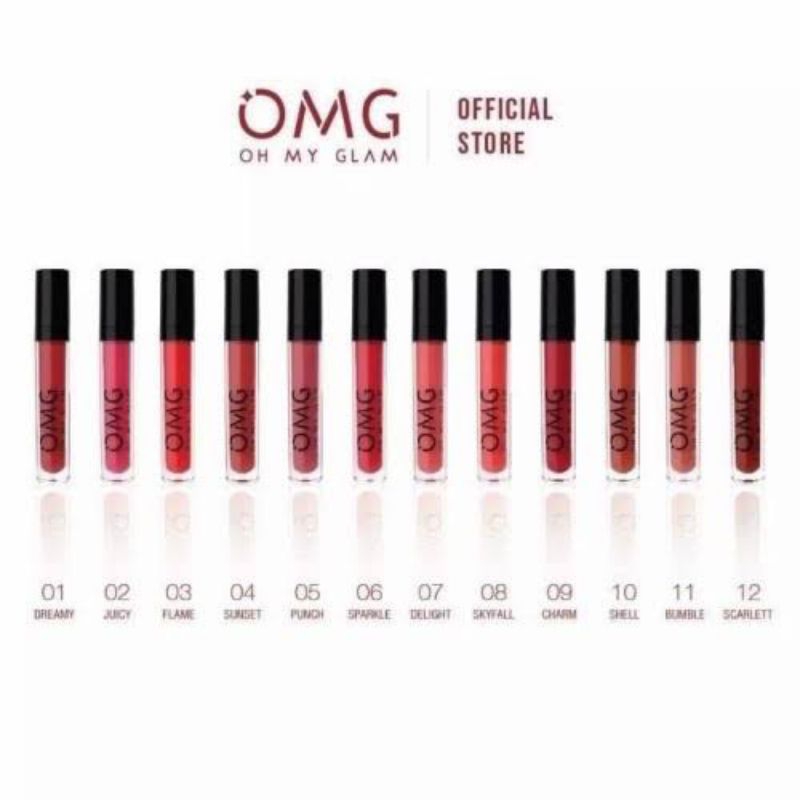 OMG MATTE LAST LIP CREAM BPOM LIPSTIK LIP CREAM - OMG NO 1