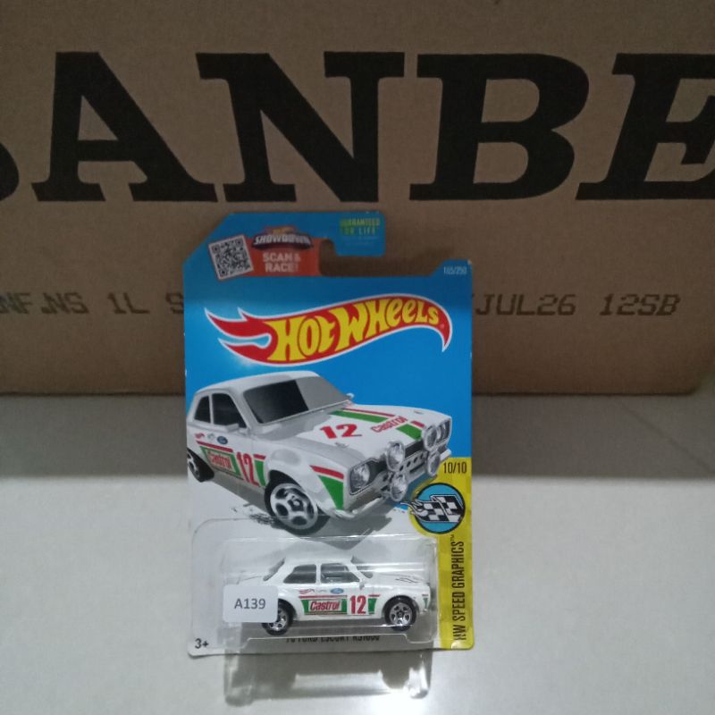 70 ford escort rs1600 hotwheels putih