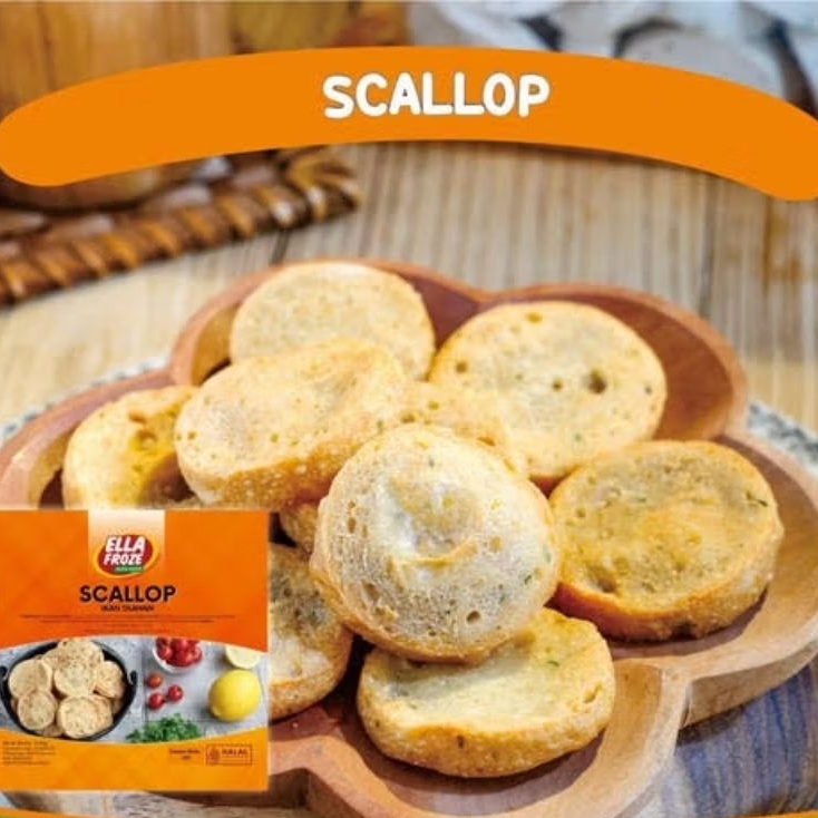Scallop 200gr olahan ikan Ella Froze halal frozen