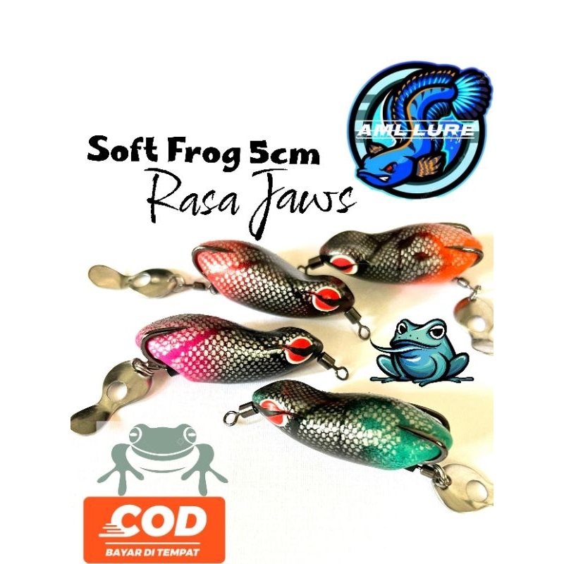 Soft frog berisik 5cm/lure casting/umpan mancing/soft frog