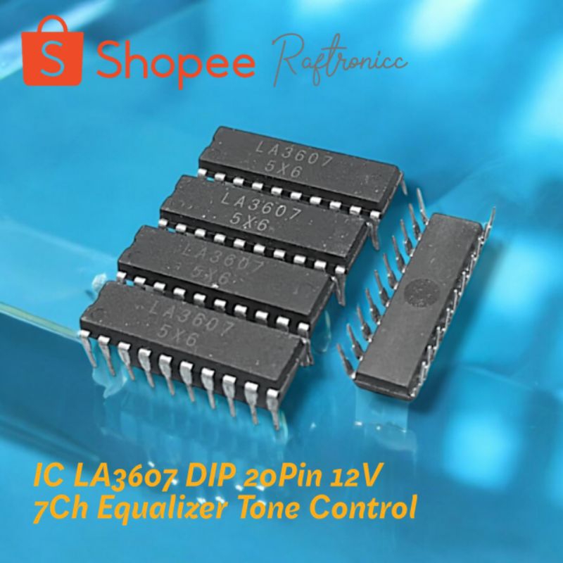 IC LA3607 DIP 20Pin 12V 7Ch Equalizer Tone Control