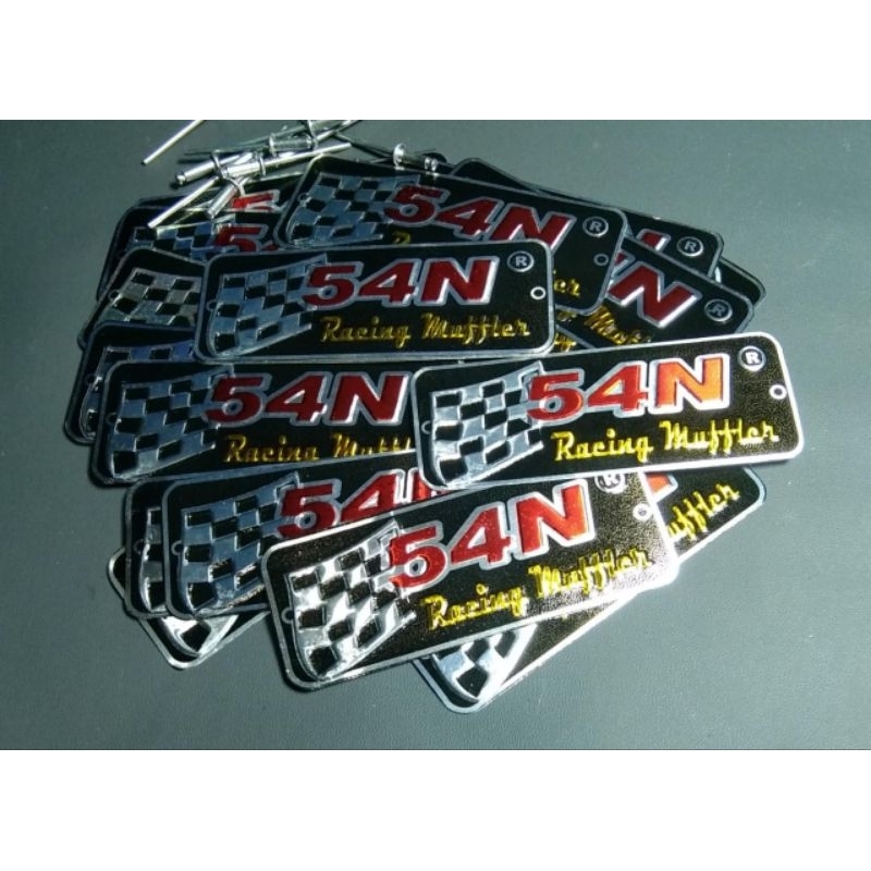 emblem knalpot racing 54N timbul berkualitas