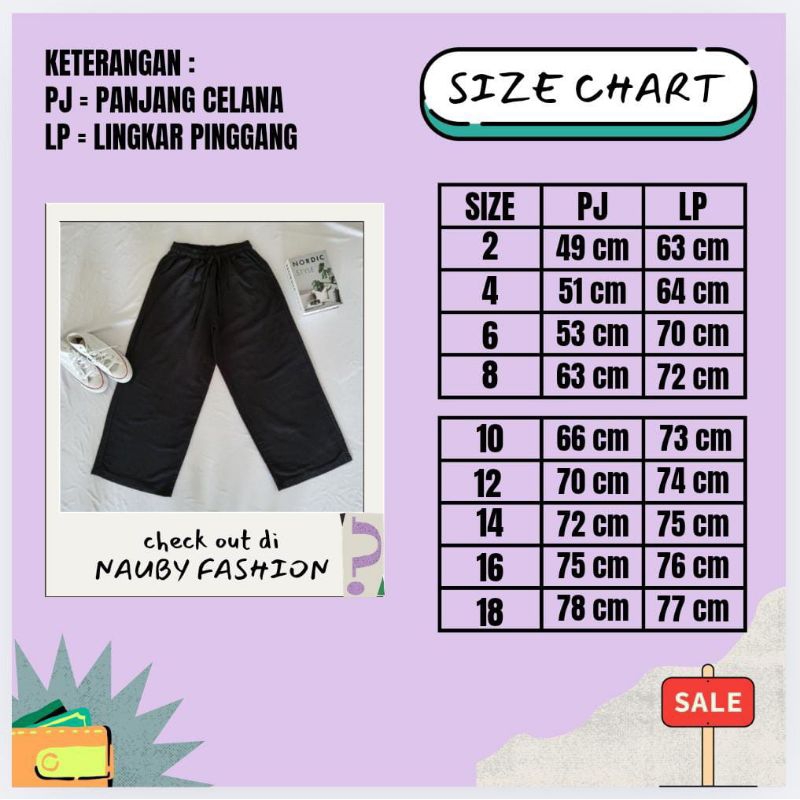 Promo  Celana Kulot Katun Anak Cewek Usia 2-12 Tahun Terkini