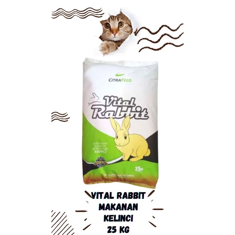 Vital Rabbit Makanan Kelinci 25 Kg - Pakan Pelet Kelinci 25 Kg