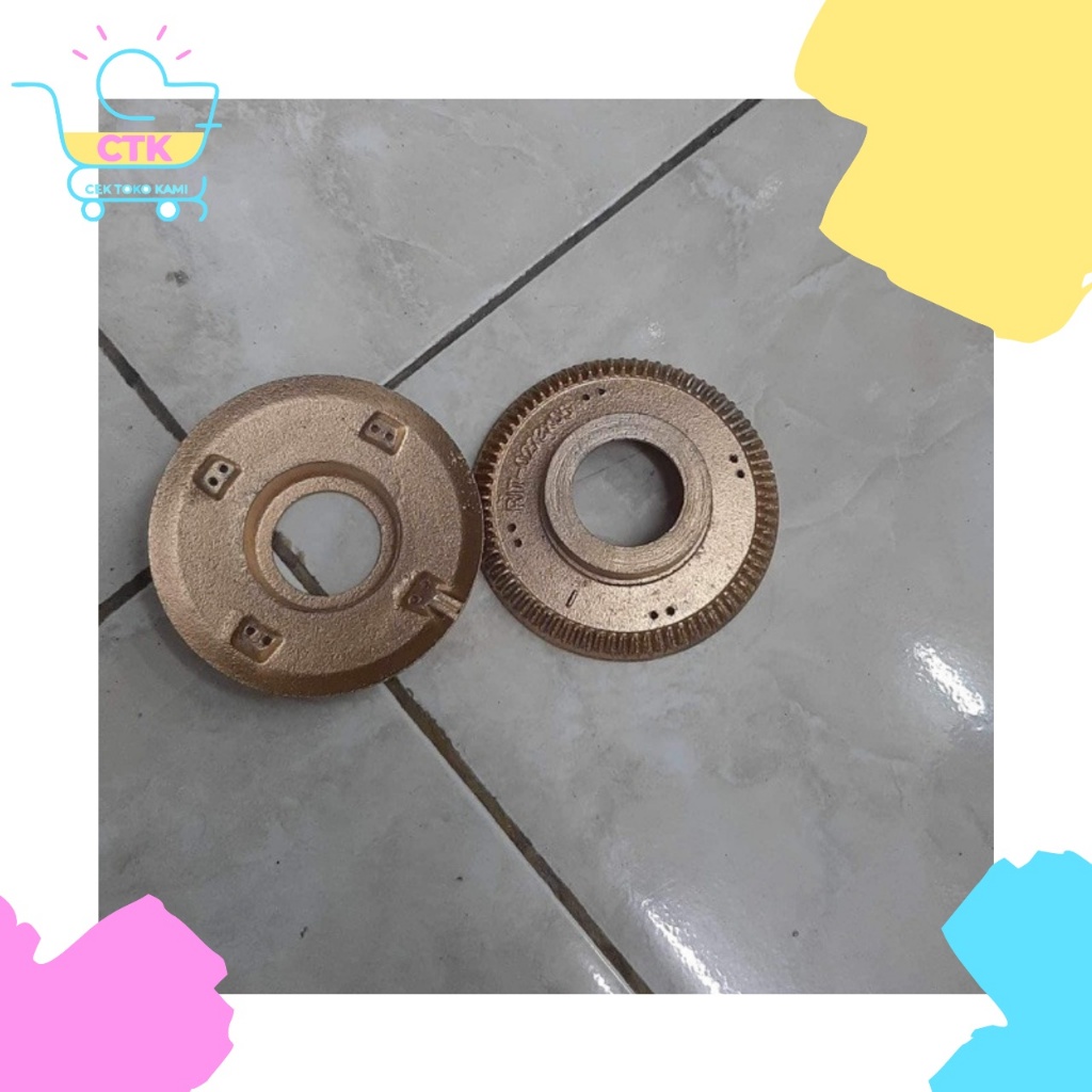 Paket Usaha Burner Rinnai Kanan Besar Alloy Kuningan Kompor 8cm 50 pcs diameter 8.5cm 511A 522A 522A