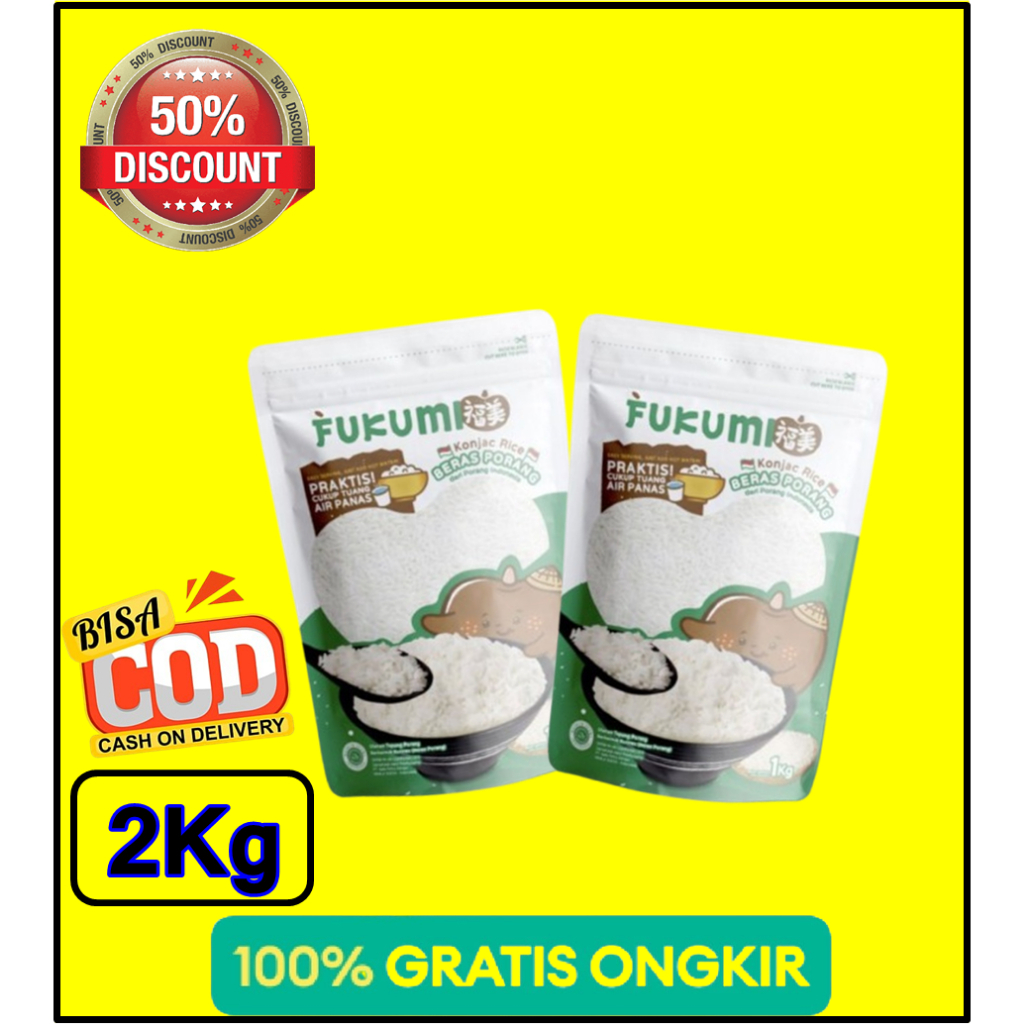 

PROMO COD!!! FUKUMI Beras Porang Pouch 2kg