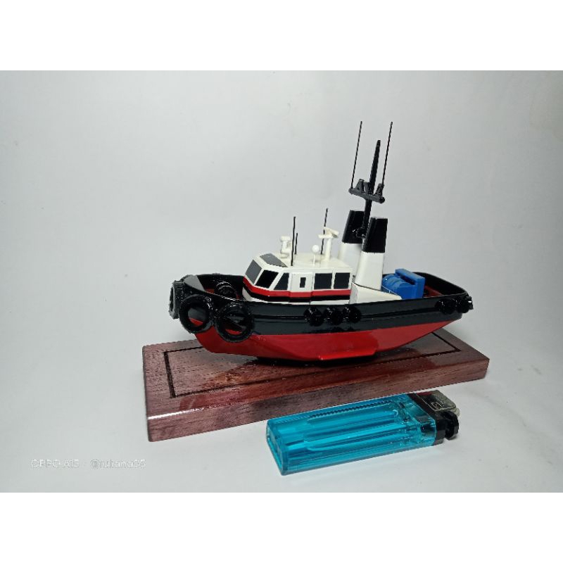 custom miniatur kapal Tugboat 15cm