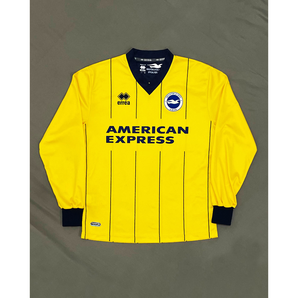 Original Errea Brighton & Hove Albion Away Kit 2013 2014 Long Sleeve Jersey Bola Vintage
