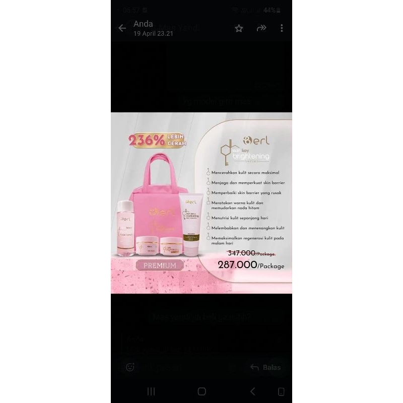 READY 1 Paket B erl Skin Key Brightening Series