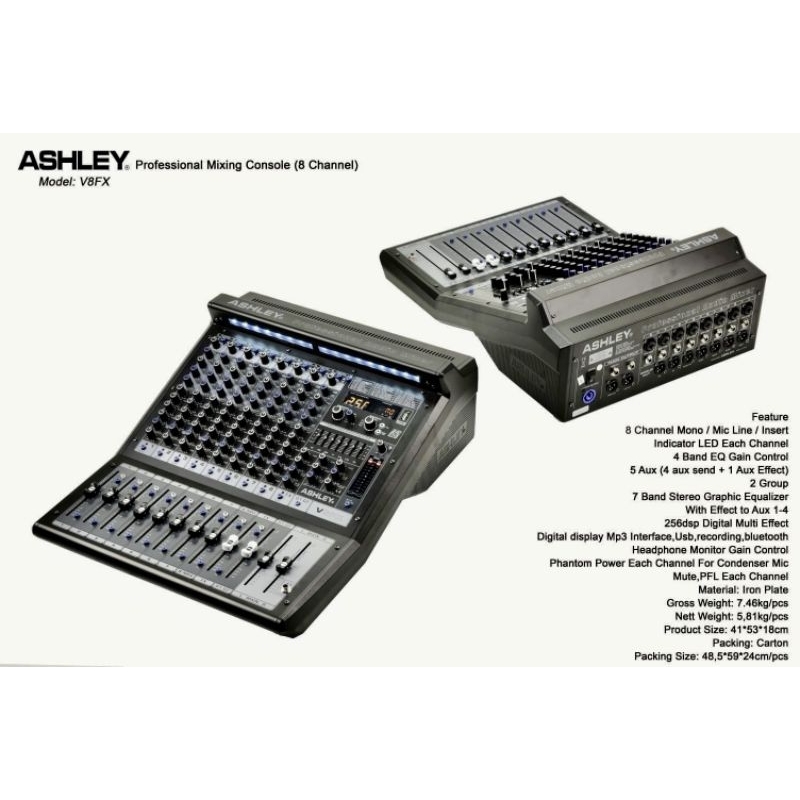 Mixer Ashley V8 FX Terbaru