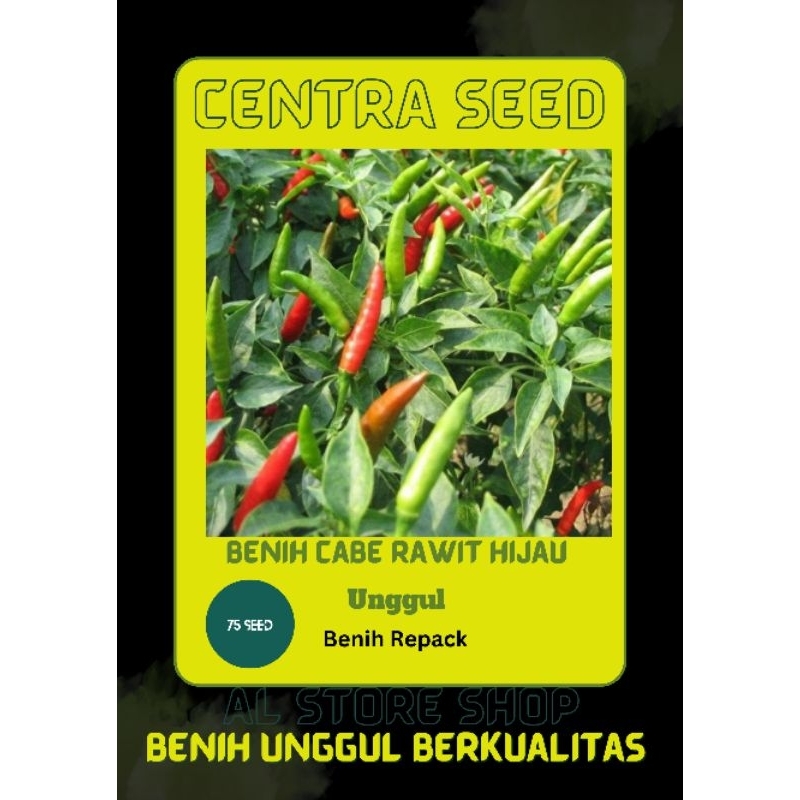 COD 75 BIJI BENIH/BIBIT CABE CABAI RAWIT HIJAU REPACK - BIBIT CABE