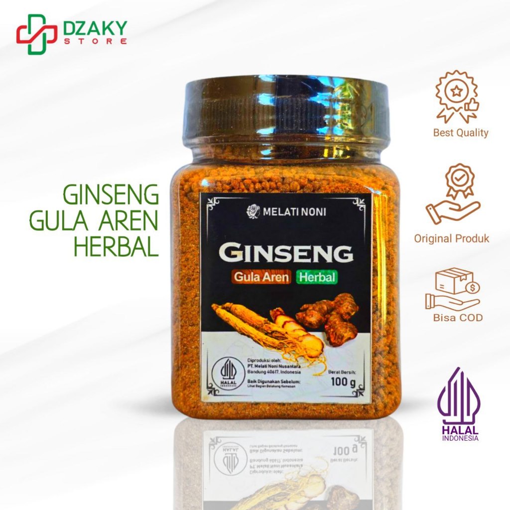 

Jamu Ginseng Purwaceng Jahe Merah Gula Aren Bubuk Murni Herbal Melati Noni Original 100Gr