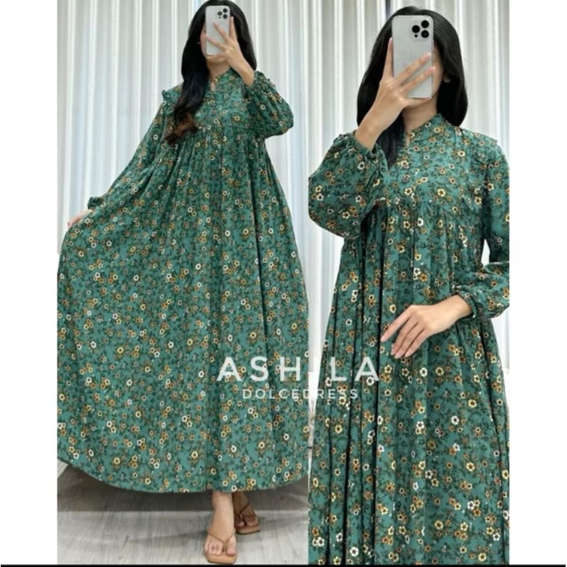 Reena Daily ASHILA MOTIF by DOLCE- Daster Arab Midi Dress