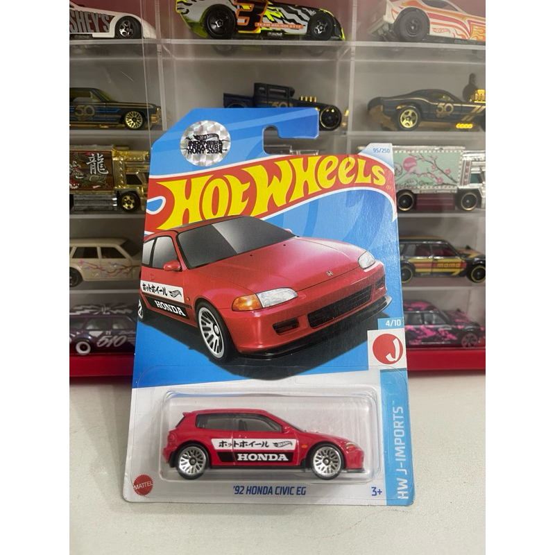 hotwheels 92 Honda Civic EG merah bekas ITH