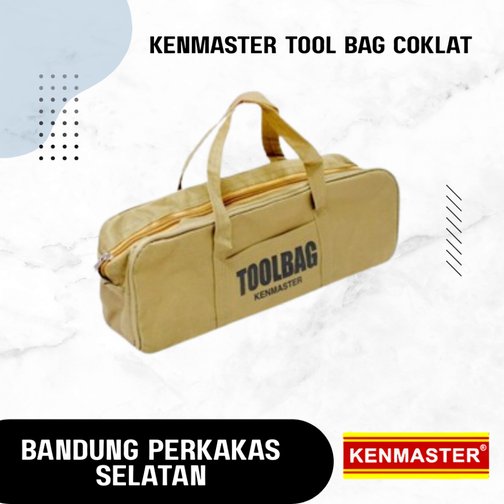 KENMASTER Tool Bag Coklat - Alat Pertukangan Tas Perkakas Toolkit