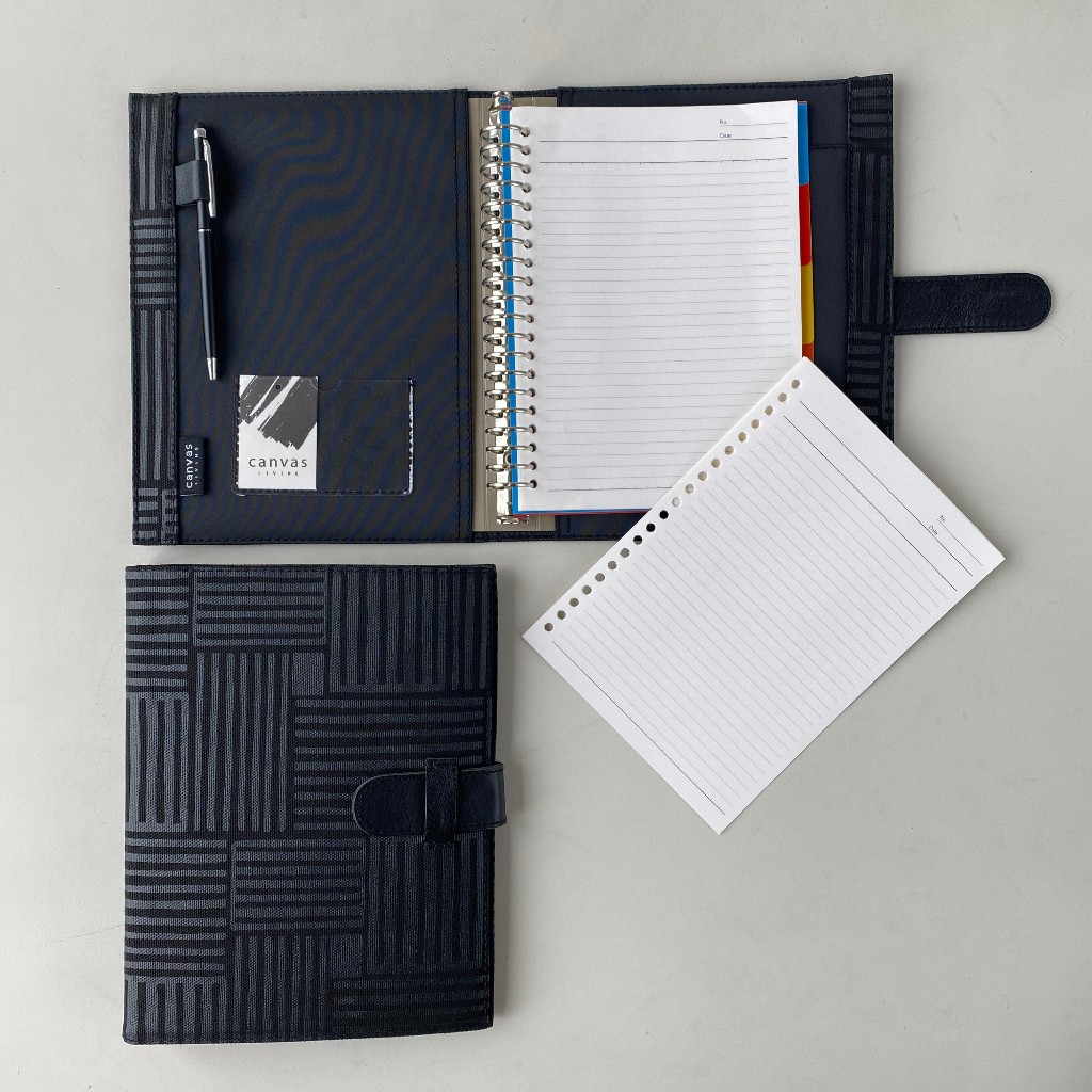 

A5 Binder Tikar Black Canvas Living