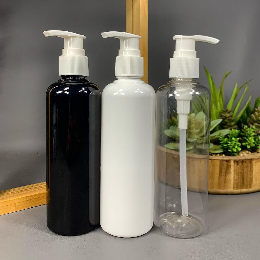 Botol Pump 250 ML PET / Botol Lotion Pump 250 ML - Tutup Pump Putih / Botol Sabun 250 ML