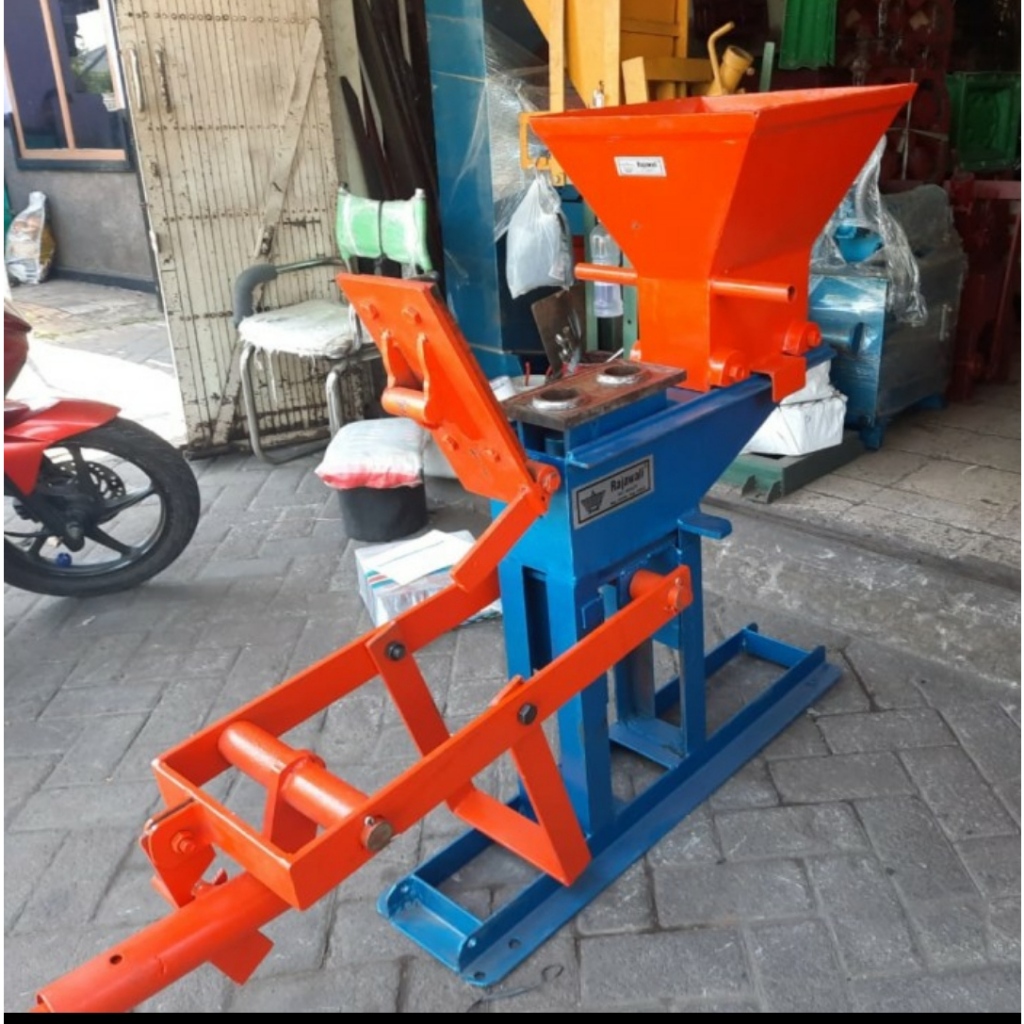 Cetakan Genjot Bata Interlock / Alat cetak Bata kait Merk Rajawali