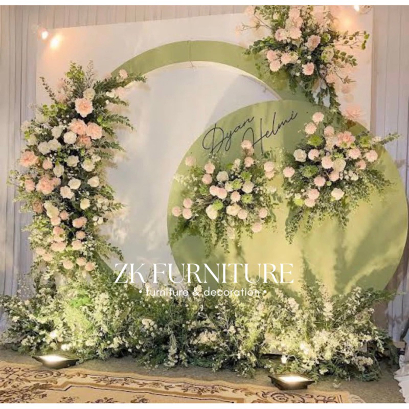 Backdrop pelaminan / backdrop lamaran / backdrop wedding / dekorasi wedding backdrop / backdrop lama