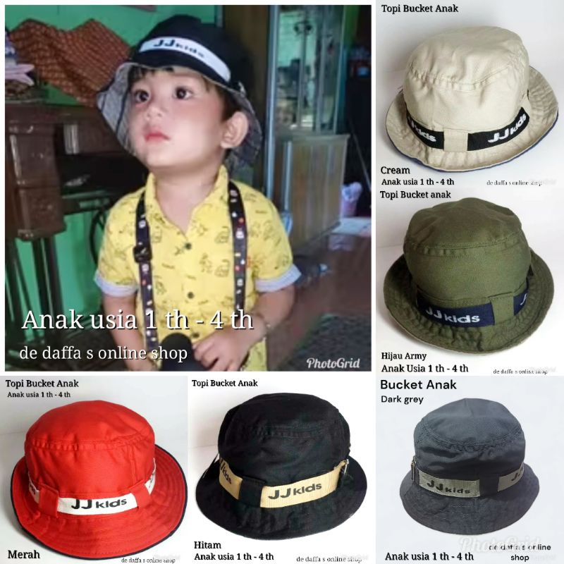 COD TOPI ANAK BUCKET HAT JJ KIDS BUCKET POLOS ANAK BUCKET HAT ANAK LAKI LAKI PEREMPUAN
