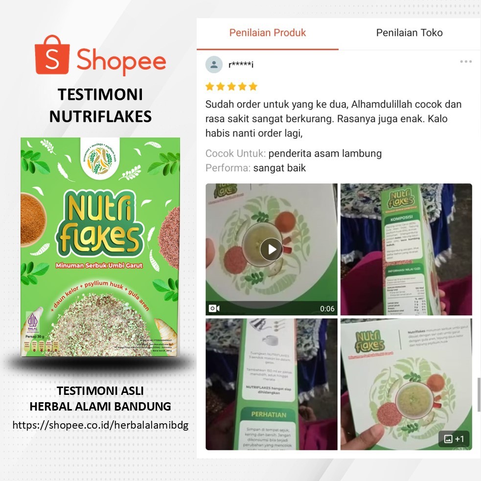 

Ygshop17 Nutriflakes Sereal Umbi Garut - Ampuh Mengatasi Asam Lambung Maag Dan Gerd