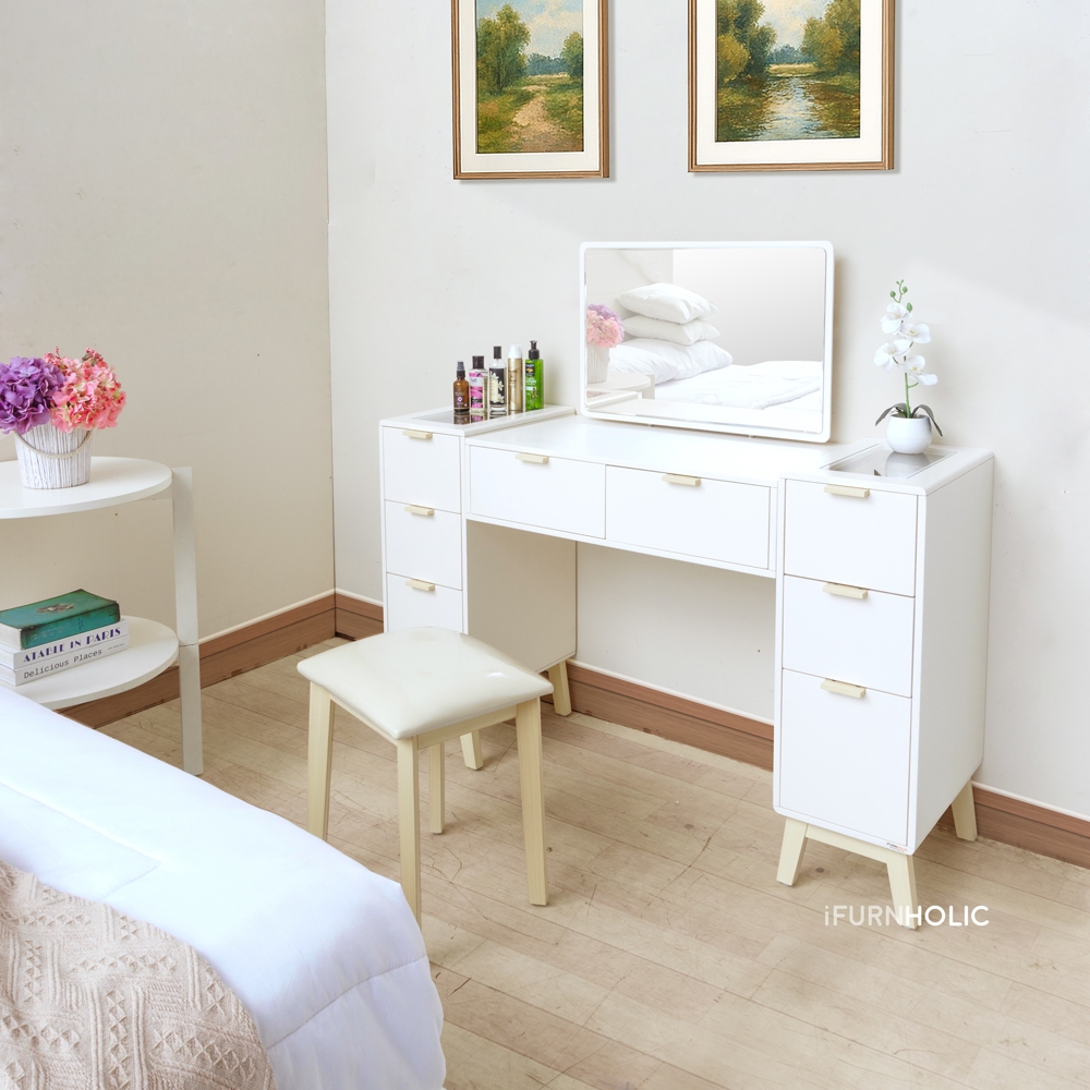 IFURNHOLIC Raisa Premium Console Sets | Meja Rias Minimalis | Meja Make Up | Meja Console | Vaniti T