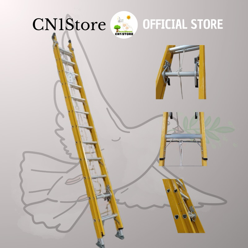 Tangga Fiberglass PLN 9 meter / 9.6 Meter (Denko) | Extension Fiberglass FEL2x16