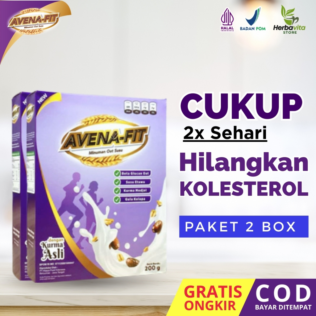 

Avenafit Susu Oat 2 Box untuk Menurunkan Kolesterol Jahat 100% Original BPOM