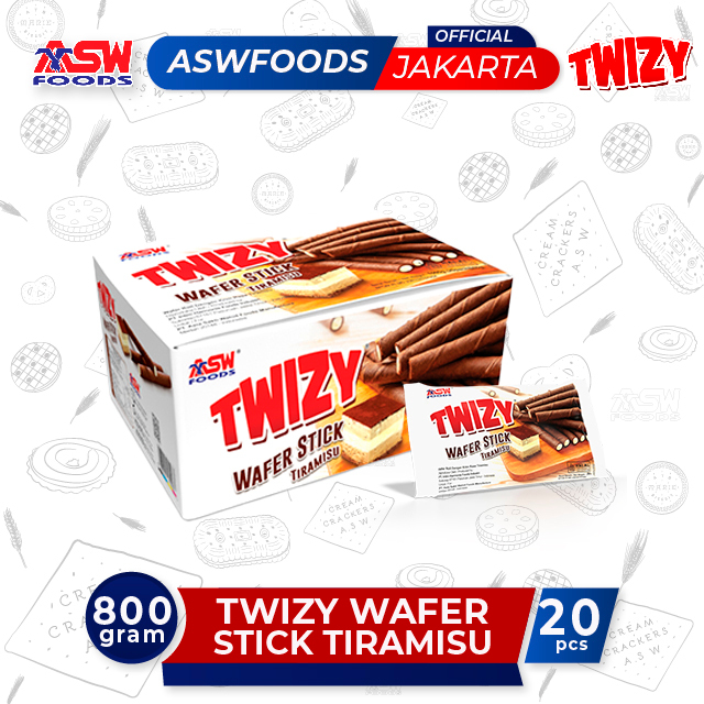 

Twizzy Wafer Stick Tiramisu Box isi 20 Pcs - Free Tumblr