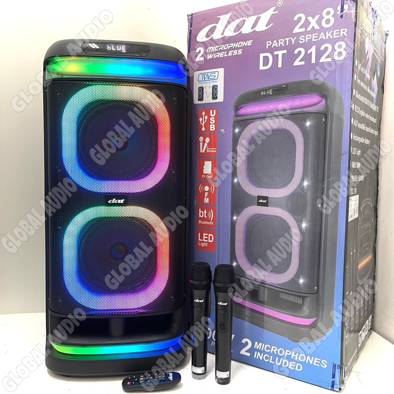 Speaker Portable DAT DT 2128 2x8inch Original Bluetooth Speaker Party Led Dat Dt2128 Bagus ( Bisa CO