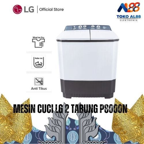 Mesin Cuci LG 2 Tabung 8 Kg P8000