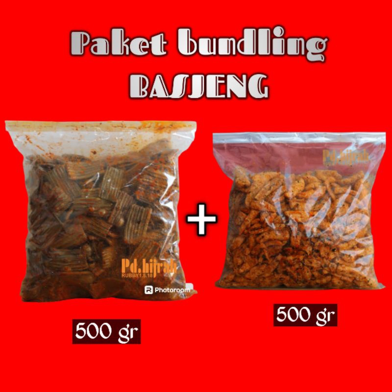 

BUNDLING BASJENG -BASRENG STICK 500GR+SEBLAK JENGKOL 500GR PEDAS DAUN JERUK