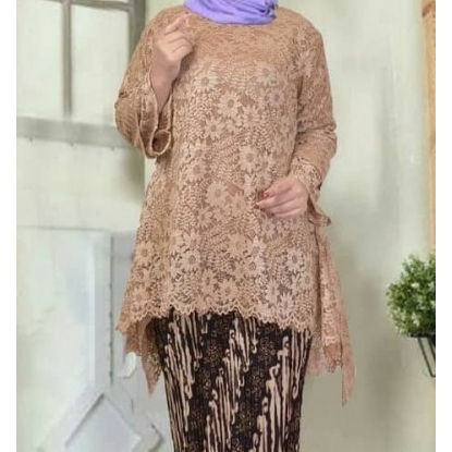 ( HARGA PROMO 8.8 ) ATASAN RINJANI JUMBO / BAJU WANITA KEBAYA RINJANI / BRUKAT KEBAYA KALONG WARNA C