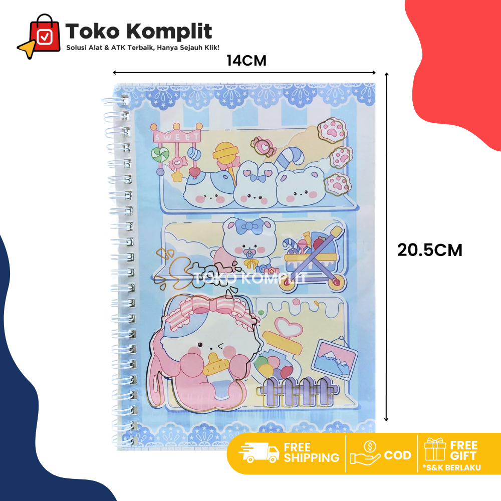 

Komplit - Notes A5 fancy JQXQ-6803/Buku Tulis A5 /Notebook A5/Buku Catatan Ring Ukuran A5 Aesthetic Lucu