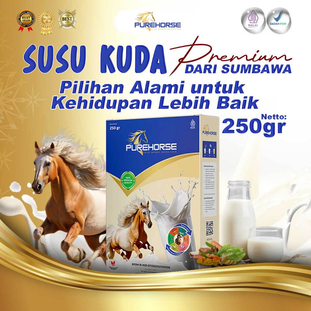 

Purehorse Susu Kuda Liar Sumbawa Asli Kemasan 250gram