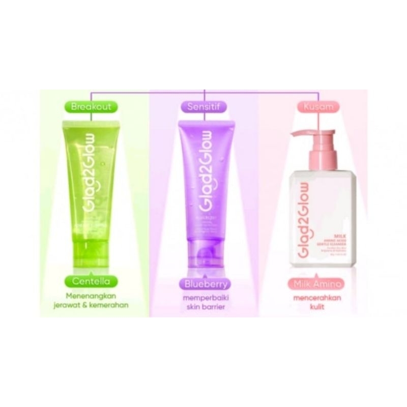 GLAD2GLOW FACIAL WASH|G2G MILK AMINO ACID gentle cleanser |g2g facial wash acne gel|g2g facial wash 