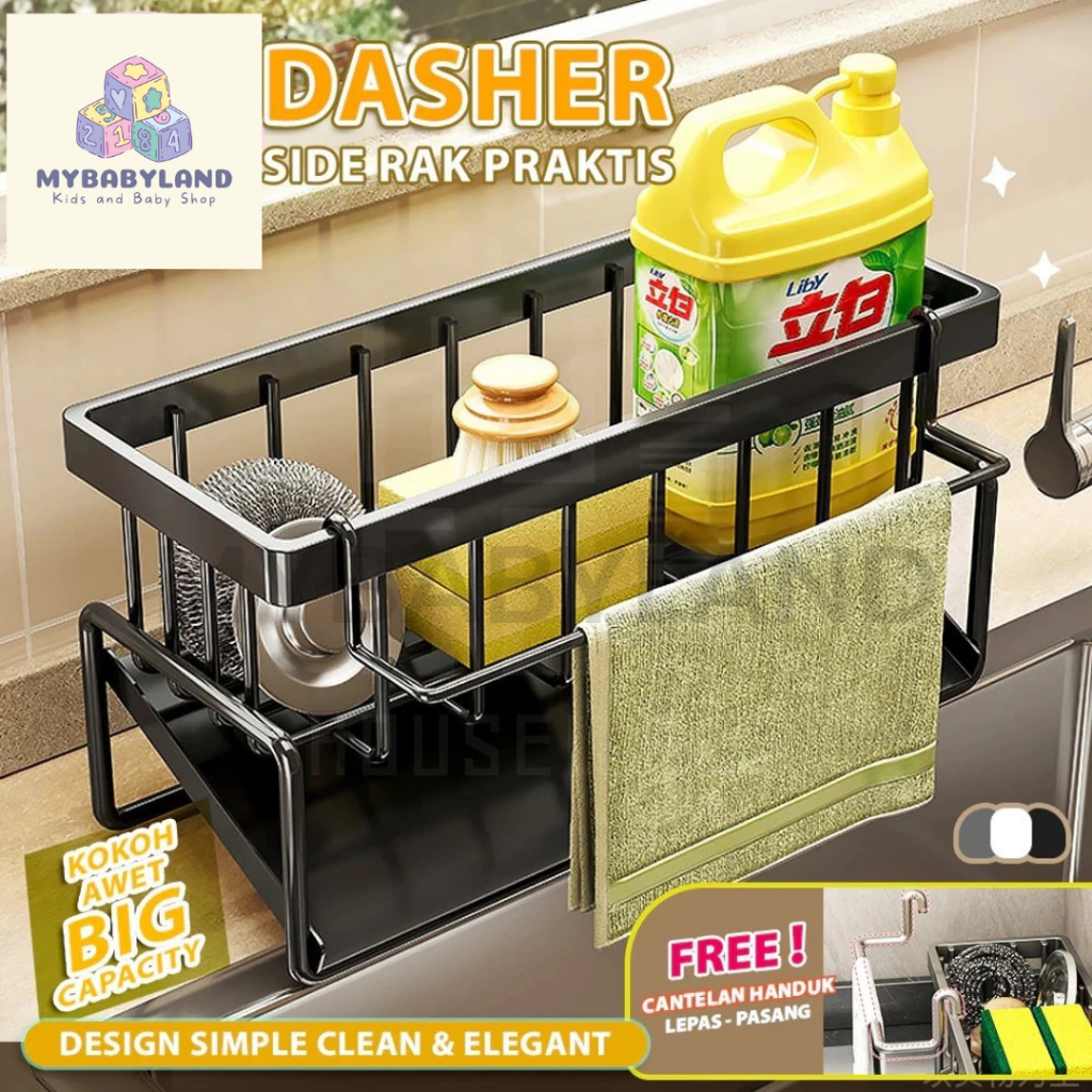 Rak Pengering Sponge RST-10 | Rak Sabun Cuci Piring Wastafel | Tempat Penyimpanan Spons Dapur Lap | 
