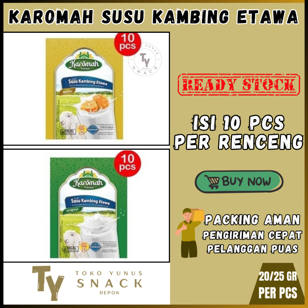 

KAROMAH SUSU KAMBING ETAWA 1 RENCENG ISI 10
