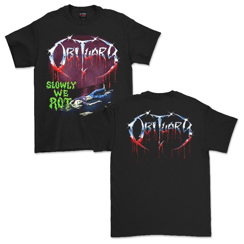 kaos band vintage obituary slowly we rot
